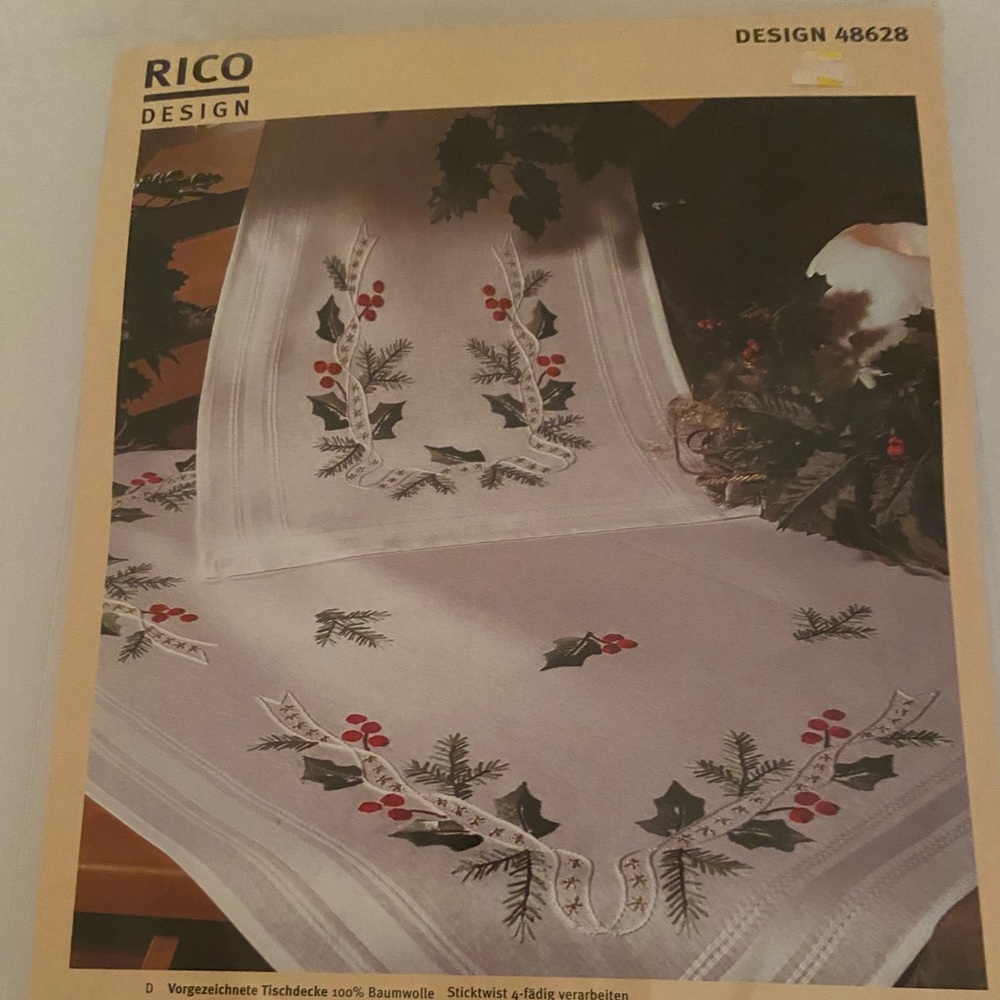 Rico Design Christmas Tablecloth Cross Stitch Kit